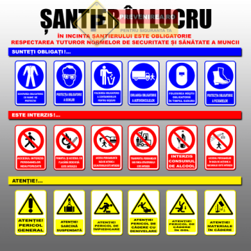 Panou pentru santier in lucru