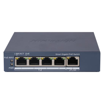 Switch 4 porturi Gigabit PoE, 1 port Uplink, Management de la Big It Solutions