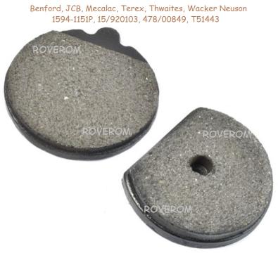 Placute frana Benford, JCB, Mecalac, Neuson, Terex