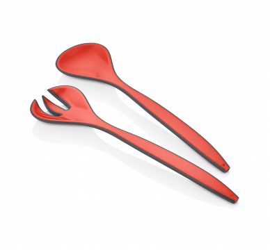 Set lingura + furculita pentru salata, rosu, Art of Dining