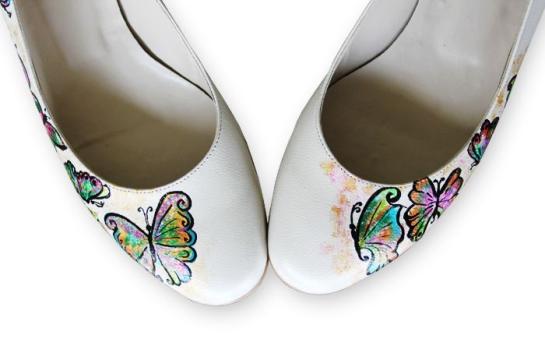 Balerini pictati manual Butterfly de la Ana Shoes Factory Srl