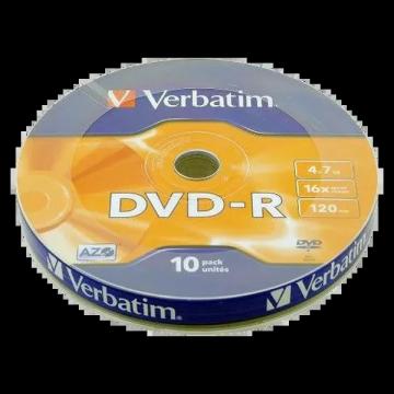 DVD-R Verbatim 16xbuc 4.7GB 10 buc de la Elnicron Srl