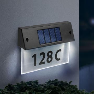 Numar de casa solar, cu LED alb rece Garden of Eden de la Future Focus Srl