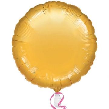 Balon folie rotund Gold Auriu 43cm