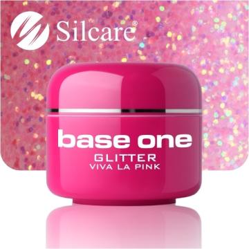 Gel unghii Color Glitter Viva La Pink Base One - 5ml