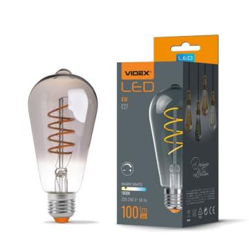 Bec LED filament - Videx - 4W - E27 - ST64 - Graphite de la Casa Cu Bec Srl