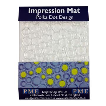 Textura decor tort Polka Dot cu buline - PME
