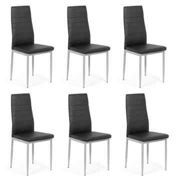 Set 6 scaune bucatarie - negru