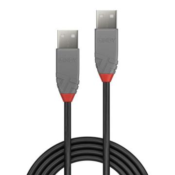 Cablu Lindy LY-36691, 0.5m, USB 2.0 Type A, Anthra Line de la Etoc Online