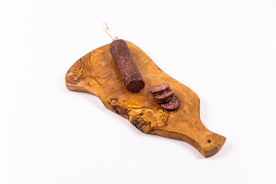 Tocator din lemn de maslin cu maner 45 cm de la Tradizan
