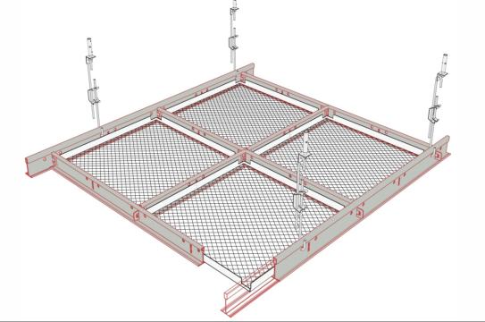 Sistem de tavan casetat metalic Expanded Lay-in Flat