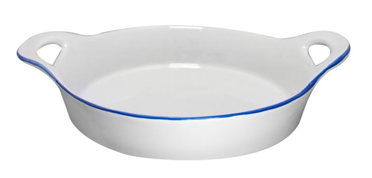 Tava rotunda de copt Culinaro Ceramica 21x6cm ceramica alba