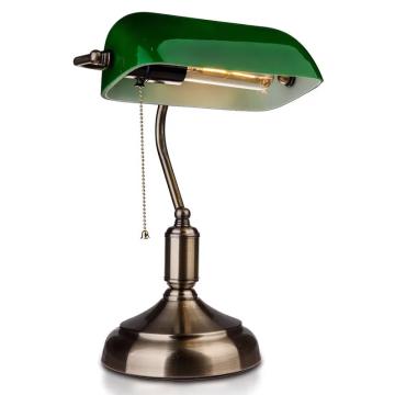Lampa birou vintage, dulie E27, 60W, 36 cm, culoare verde