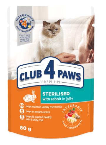 Hrana pisici plic sterilizate cu iepure 80g - Club 4 Paws