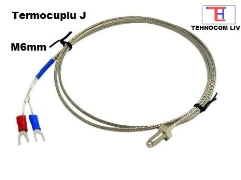 Senzor termocuplu J cu filet M6 de la Tehnocom Liv Rezistente Electrice, Etansari Mecanice