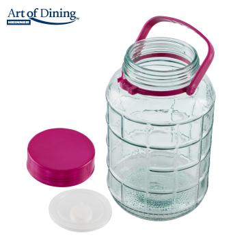 Borcan sticla cu capac plastic 3l, Art of Dining by Heinner