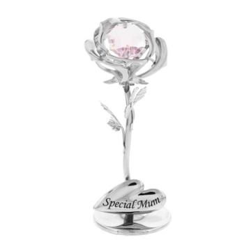 Ornament trandafir cu cristal Swarovski Special Mum de la Krbaby.ro - Cadouri Bebelusi
