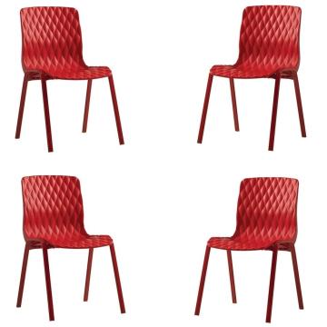 Set 4 scaune bucatarie, terasa Raki Royal culoare rosie de la Kalina Textile SRL