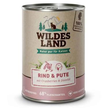Hrana umeda Wildes Land pentru pisici, cu vita, 400 g