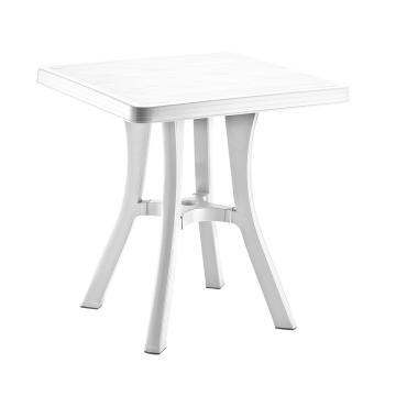 Masa gradina patrata plastic Raki Royal, 70x70xh73cm, alba de la Kalina Textile SRL