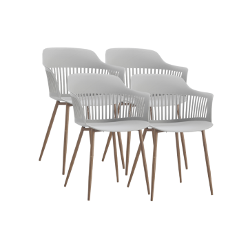 Set 4 scaune albe bucatarie, living cu spatar Raki Florida de la Kalina Textile SRL