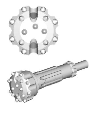 Sapa cu butoni balistici DTH Halco, D=100mm