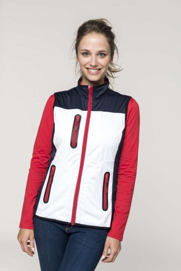 Jacheta Ladies' tri-colour softshell bodywarmer