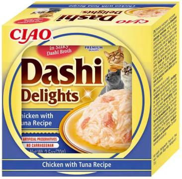 Hrana umeda Churu pisici Supa Dashi Delights de pui cu ton de la Club4Paws Srl