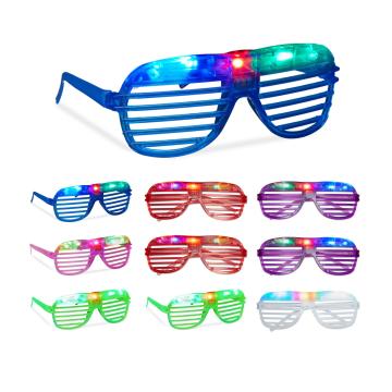 Set 10 ochelari cu LED, pentru petrecere, Relaxdays