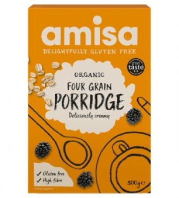 Porridge din 4 cereale fara gluten bio 300g Amisa