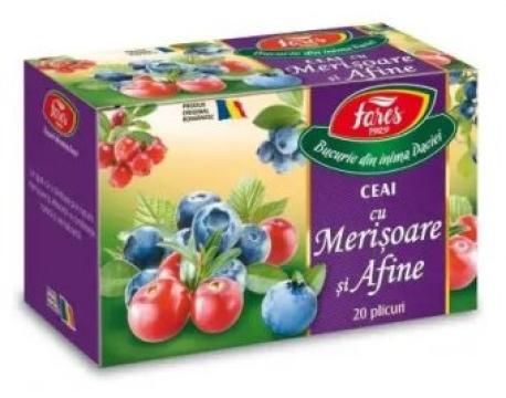 Ceai cu merisoare si afine Fares , 20 plicuri de la Supermarket Pentru Tine Srl