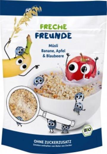 Musli cu banane, mere si afine bio 220g Erdbar de la Supermarket Pentru Tine Srl