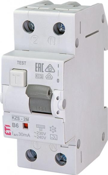 Siguranta automata diferentiala RCBO 10A,1+N, A, curba B