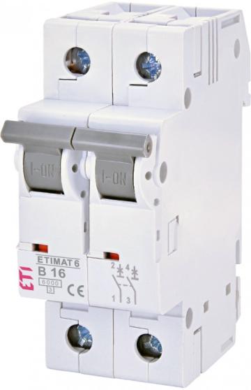 Siguranta automata dubla ETIMAT 6 2p B16, curba B ETI de la Evia Store Consulting Srl