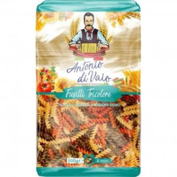 Paste fainoase Antonio di Vaio Fusilli Tricolore 500g de la Supermarket Pentru Tine Srl