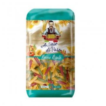 Paste fainoase Antonio di Vaio Penne Rigate Tricolore 500g