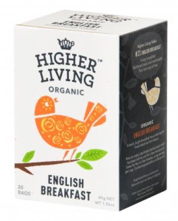 Ceai English Breakfast eco, 15 plicuri, Higher Living de la Supermarket Pentru Tine Srl