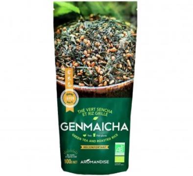 Ceai verde cu orez Genmaicha vrac, bio, 100g, Aromandise de la Supermarket Pentru Tine Srl