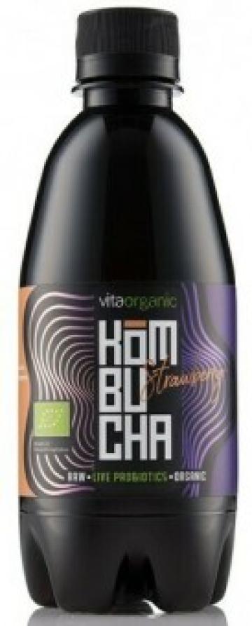 Bautura Kombucha cu capsuni bio 330 ml Vita Organic de la Supermarket Pentru Tine Srl