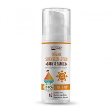 Lotiune protectie solara, SPF 30, bio, 50ml, Wooden Spoon