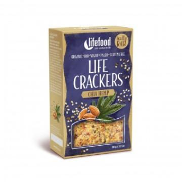 Paine Lifecrackers cu chia si canepa raw eco 90g