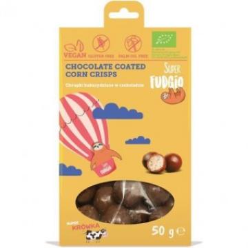 Porumb crispy invelit in ciocolata bio 50g Super Fudgio de la Supermarket Pentru Tine Srl