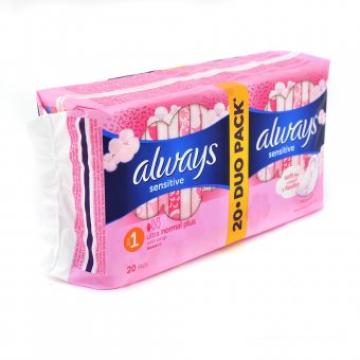 Absorbante Always Sensitive Normal nr.1, 20 buc/pachet