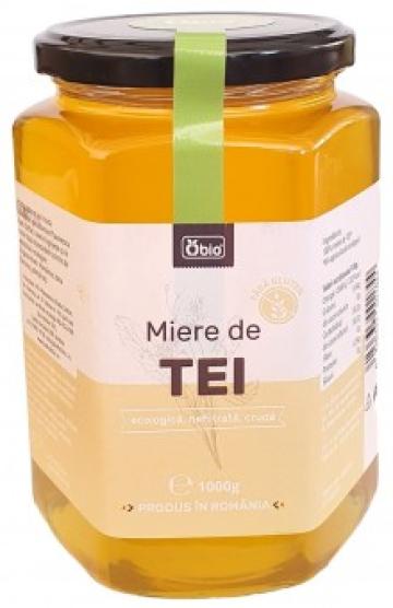 Miere de tei bio, cruda, nefiltrata, 1000g Obio de la Supermarket Pentru Tine Srl