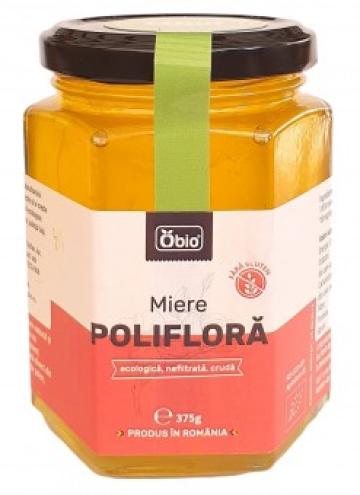 Miere poliflora bio, cruda, nefiltrata, 375g Obio de la Supermarket Pentru Tine Srl