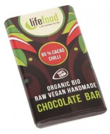 Mini ciocolata cu chilli raw eco Lifefood 15g