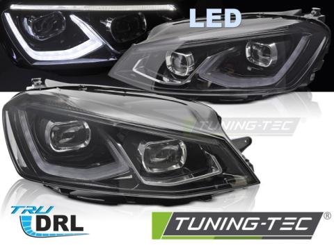 Faruri Full LED Headlights Light negru VW GOLF 7 14-19