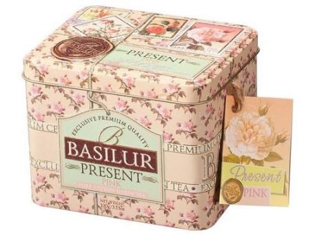 Ceai verde Basilur Ceylon - Present Pink cutie metalica 100g