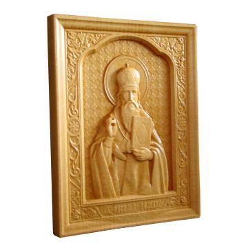 Icoana sculptata Sf Vasile cel Mare 24.5x19.5 cm de la Artsculpt Srl