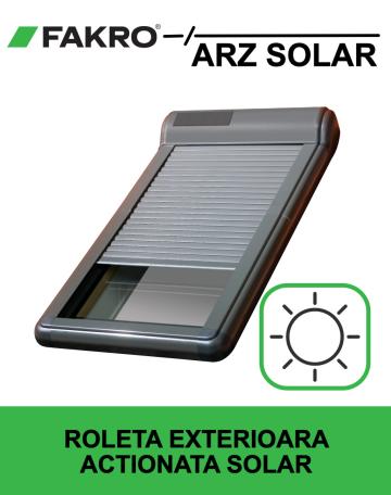 Roleta exterioara aluminiu actionata solar Fakro ARZ-Solar de la Deposib Expert